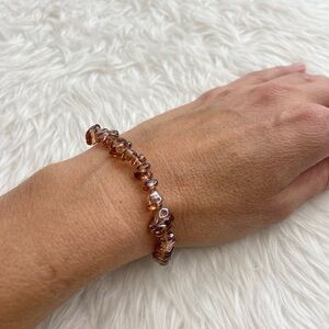 Polished Amber Chip Bracelet